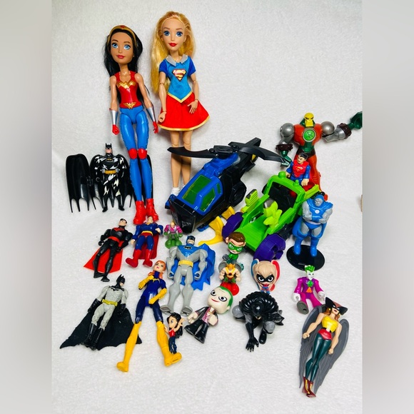 DC Comics Superhero Toys DC Action Figure Play Lot + DC Imaginext Toys - Picture 1 of 9